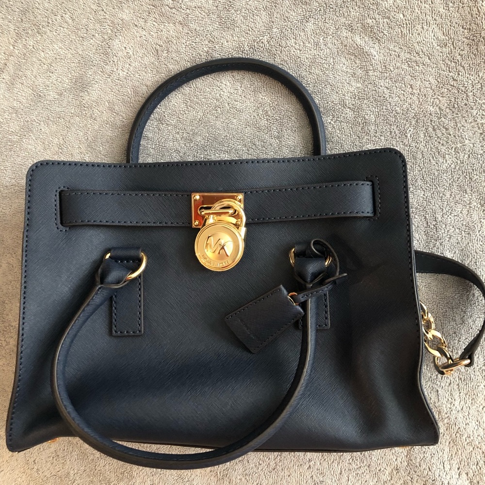 Michael Kors Hamilton Medium Lock & Key Navy